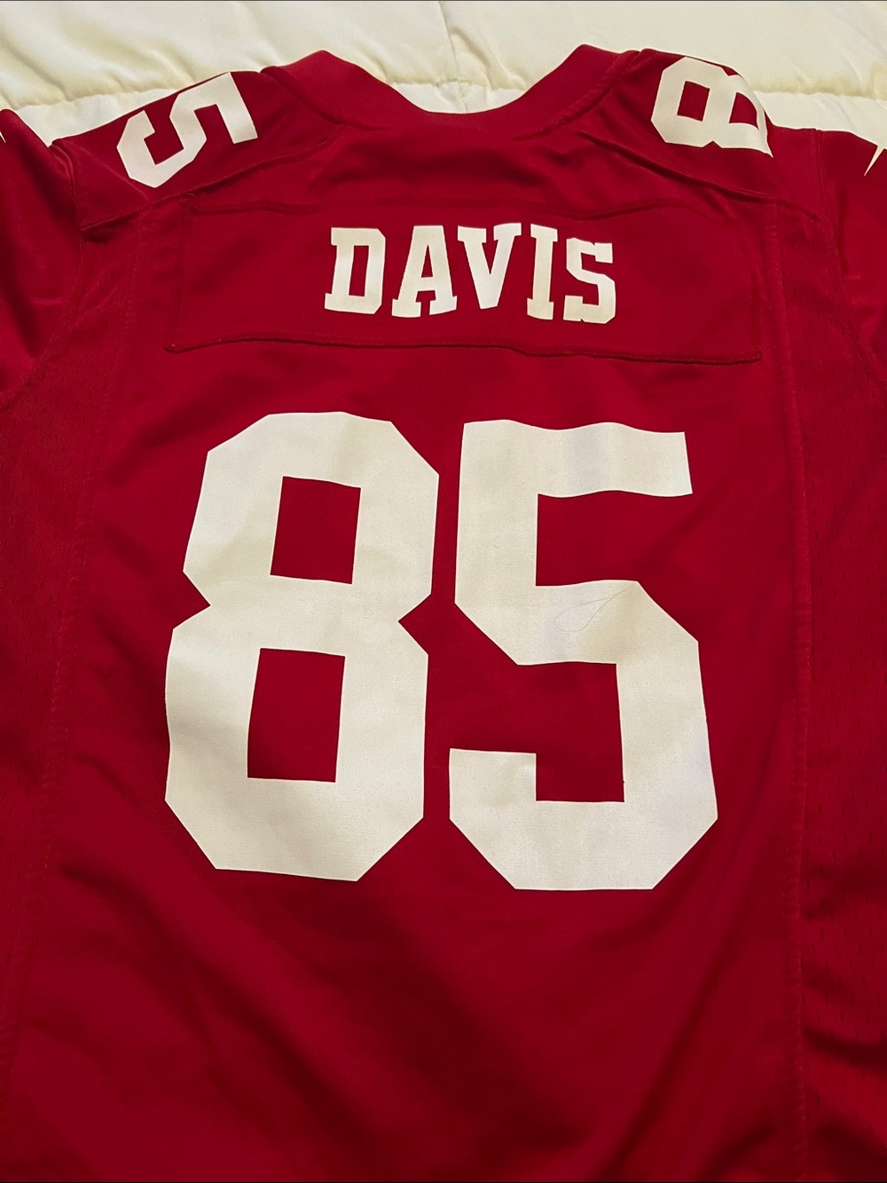 Nike Red San Francisco 49ers Vernon Davis #85 Football Jersey